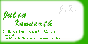 julia konderth business card